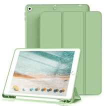 KenKe iPad 9.7 Inch 6th / 5th Generation Case with Pencil Holder, Slim Lightweight Soft TPU Back Smart Cover, Auto Sleep/Wake, for iPad 6th Gen 2018/ 5th Gen 2017 Case, Green
