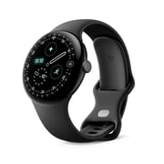 Google Pixel Watch 4 45mm Black Stainless Steel Case with Black Watch Band, 1 Pack