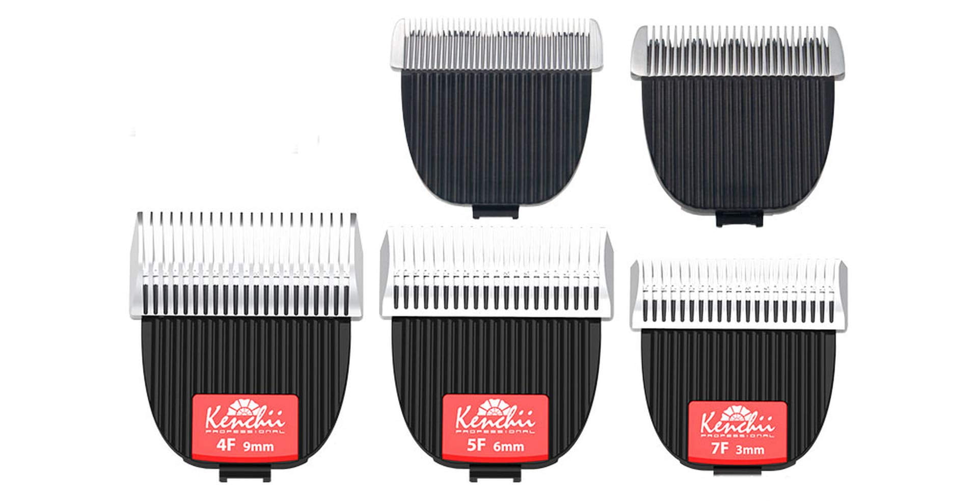 Kenchii Grooming Flash Clippers Blades 5 Pieces Set(4F, 5F, 7F, 4 in
