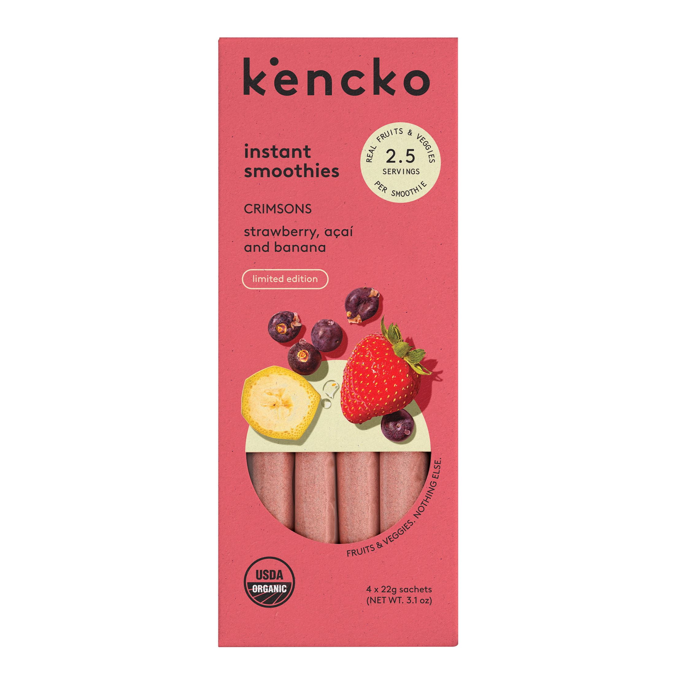 Kencko Crimsons Organic Instant Fruit & Veggie Smoothies, Powdered