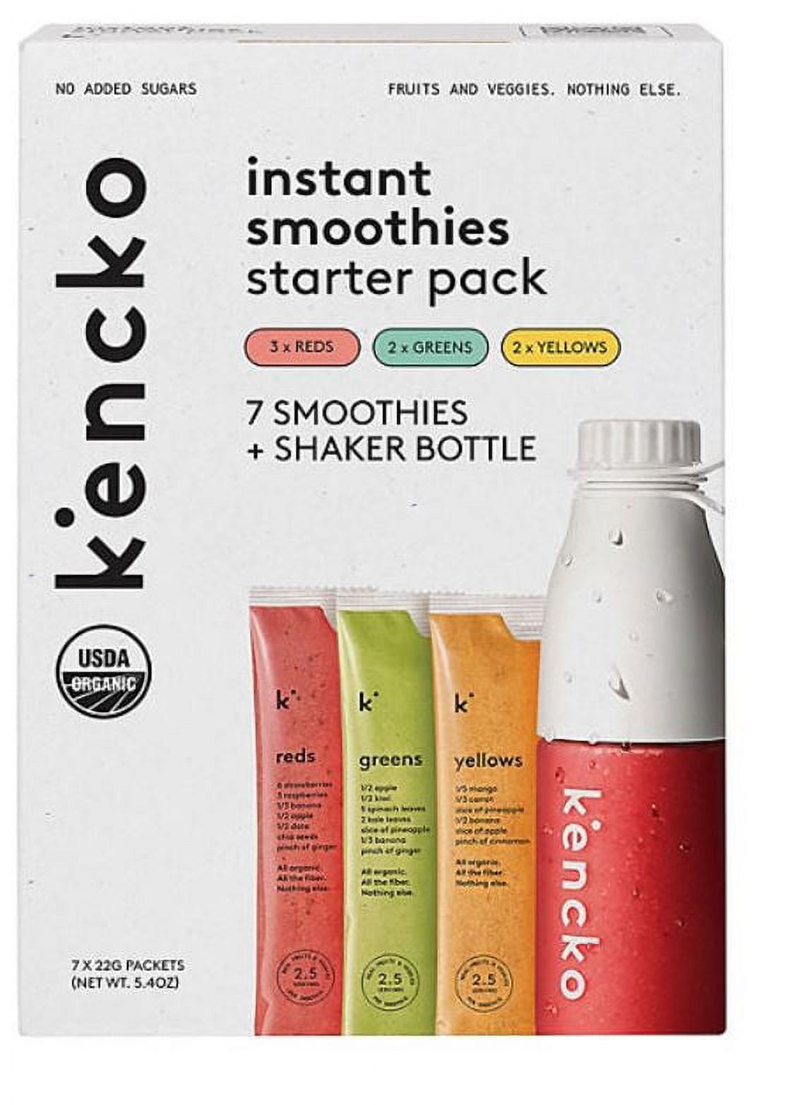 Kencko Instant Smoothie Starter Pack (7 pk.) (Shaker Bottle + 7
