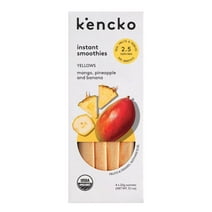 Kencko Yellows Organic Instant Fruit & Veggie Smoothies, Powdered Drink Mix, .78 oz, 4 Pack