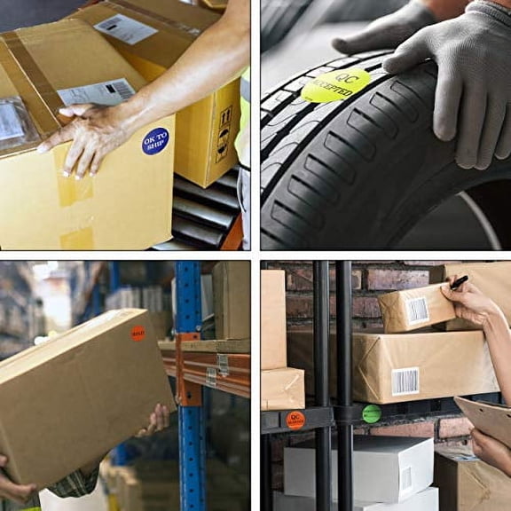 Kenco 2" Circle Inventory Control Stickers for Shipping and Inventory - 500 Permanent Adhesive Labels Per Roll Made in The USA (Move to Stock, 12 Pack)