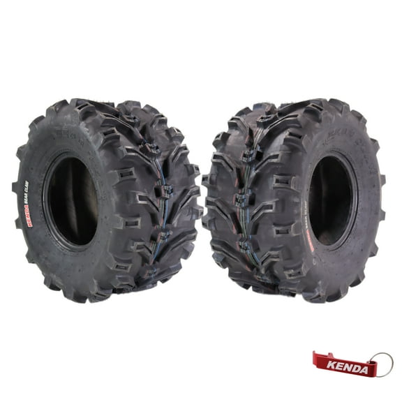 Kenda Bear Claw 25x12.5-10 Rear Off-Road Tires (2) for All-Terrain (ATV), Utility Task (UTV), & Side-by Side (SXS) Vehicles 25/12.5-10 w/ Keychain (2-Pack)