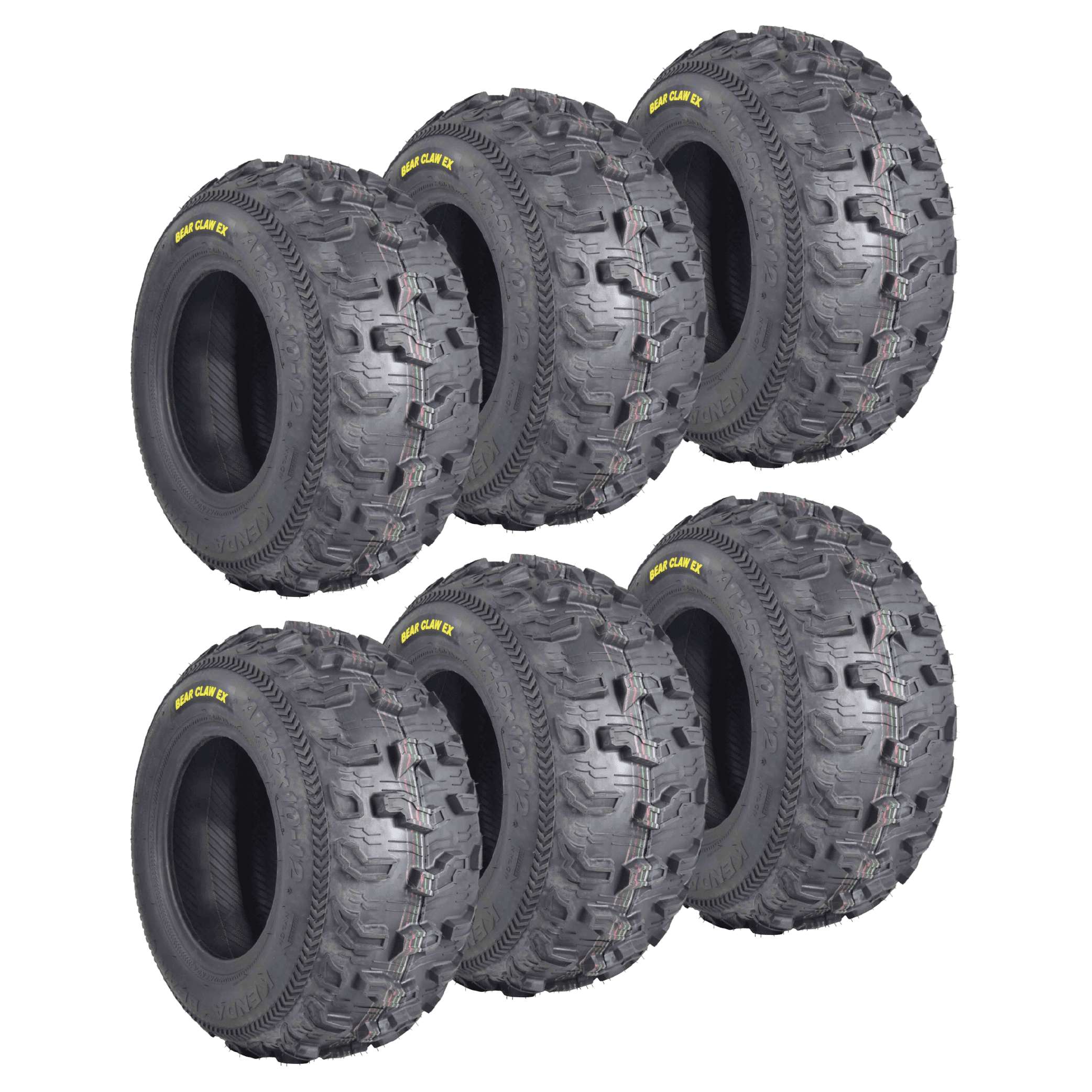 Kenda Bear Claw EX 25x10-12 Rear ATV 6 PLY Bearclaw 25x10x12 Tire (Six Pack)