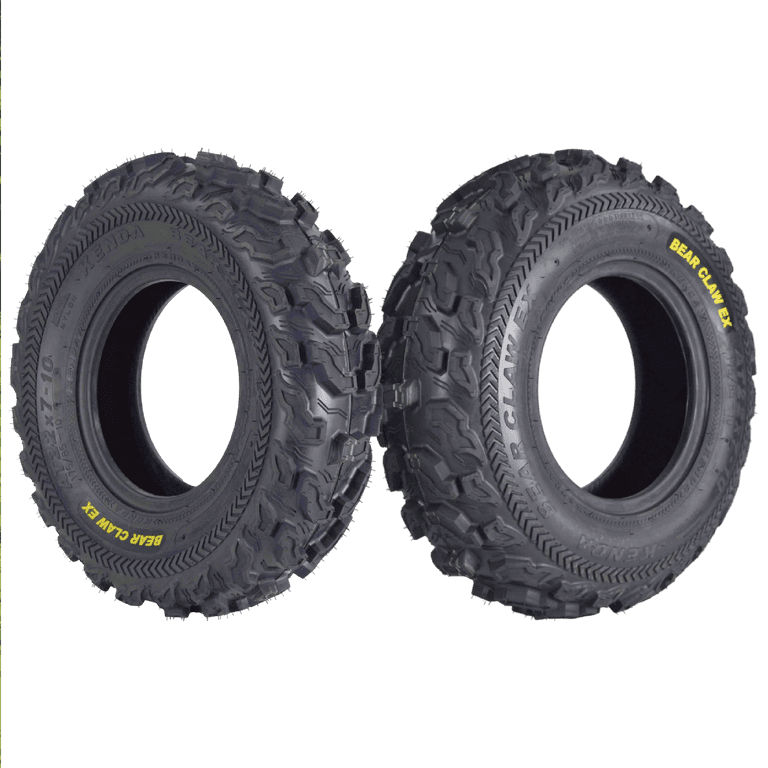 Kenda Bear Claw EX K573 Front 6 PLY ATV Tires, 22x7-10, Mud