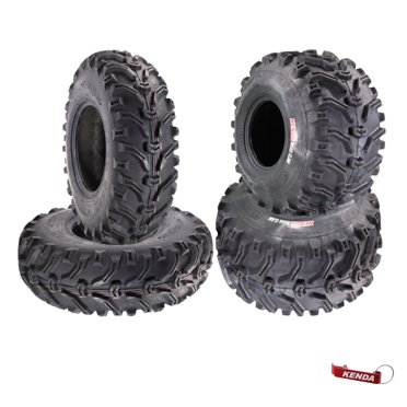 Kenda Bearclaw EX K573 ATV/UTV Tires – 4-Pack: 2 Front 25x8-12 & 2 Rear 25x11-10