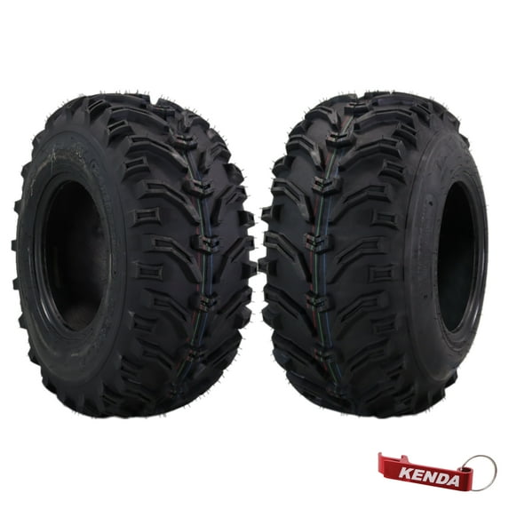 Kenda Bearclaw K299 - 24x10-11 Rear Tires for All Terrain (ATV), UTV, and Side by Side (SxS) Vehicles - 6-Ply - Bear Claw 24x10x11 with Kenda Keychain (2-Pack)