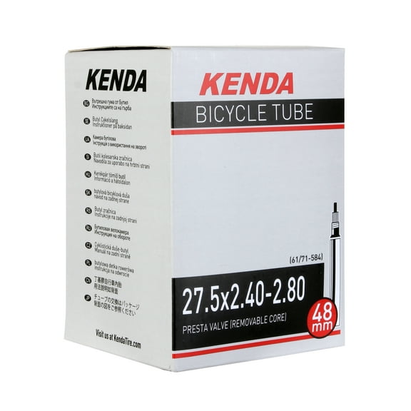 Kenda Butyl Tube, 27.5 x 2.4-2.8" PV/48mm RVC - Each