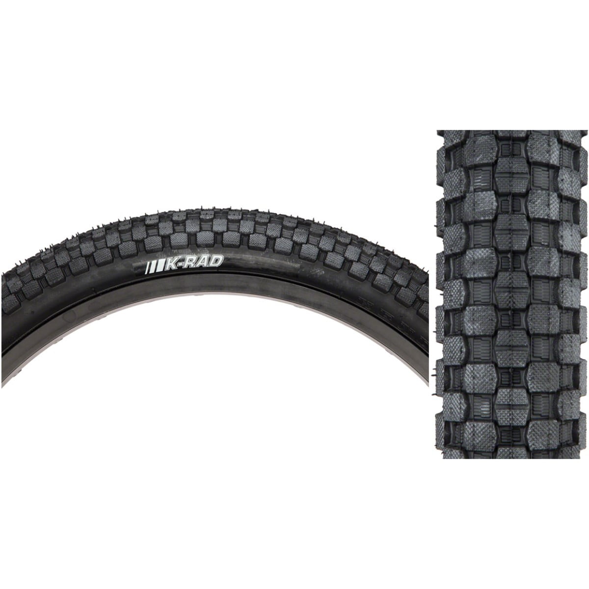 Kenda K905 K-Rad Tire 20x1.95 Black Steel Bead BMX Street Park 20