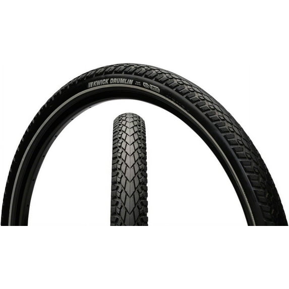 Kenda Kwick Drumlin Tire - 27.5 x 1.75, Clincher, Wire, Black/Reflective, 60tpi