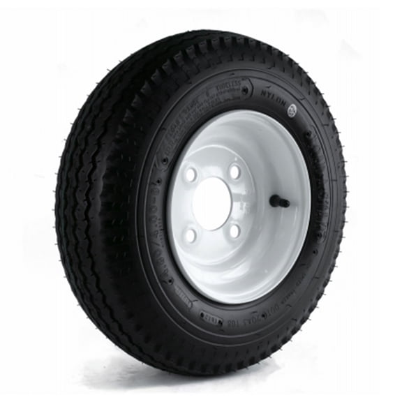 Kenda Loadstar 480/400-8 LRB Trailer Tire & 4-Hole Custom Spoke Wheel