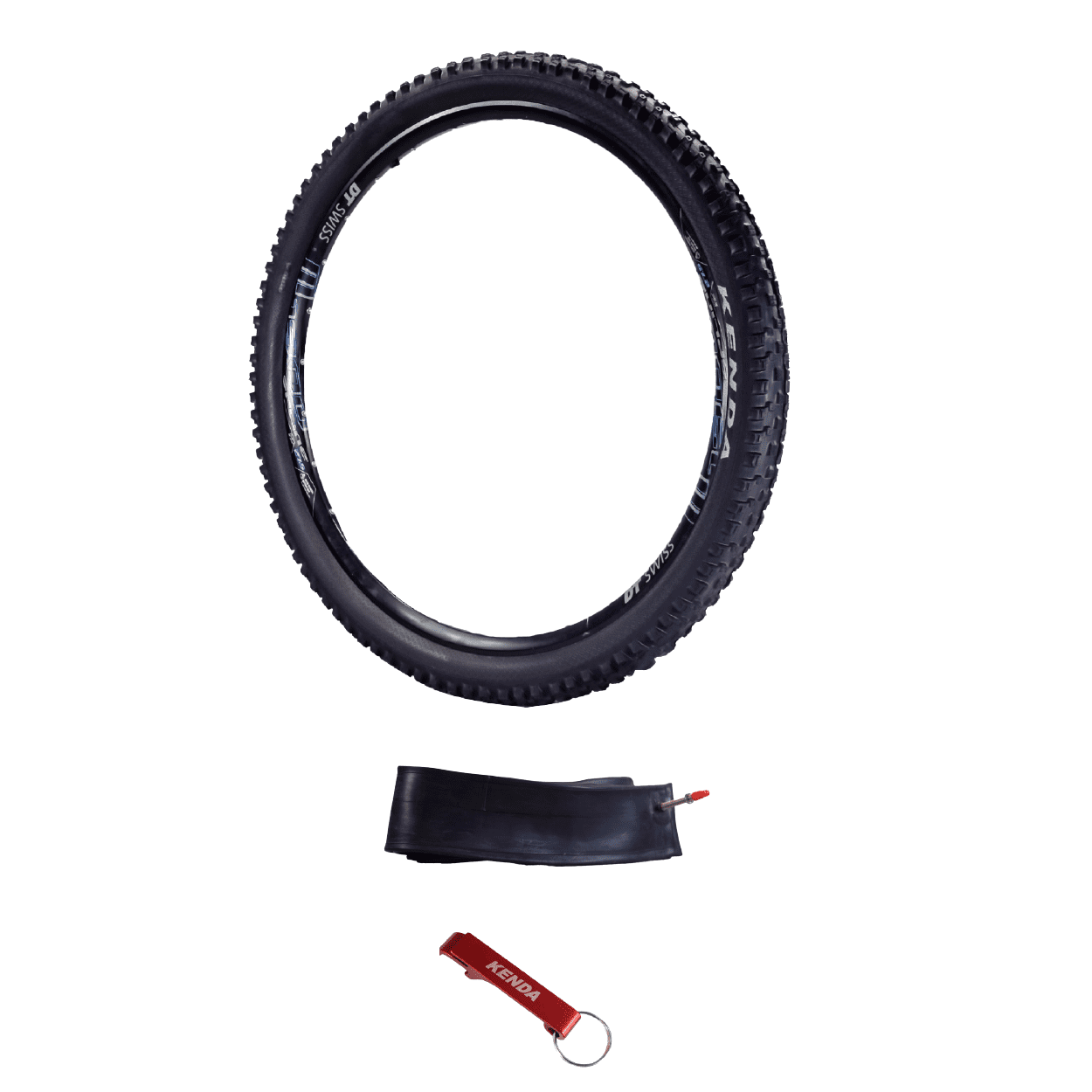 Pneu Vélo Kenda Nevegal 2 Pro K1211 27.5x2.4 + Tube 27.5x2.4-2.8 + Porte-clés - Neuf