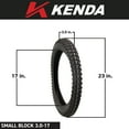 thumbnail image 1 of Kenda Small Block K262 3.00-17 Tube-Type Tire with Keychain, 1 of 8