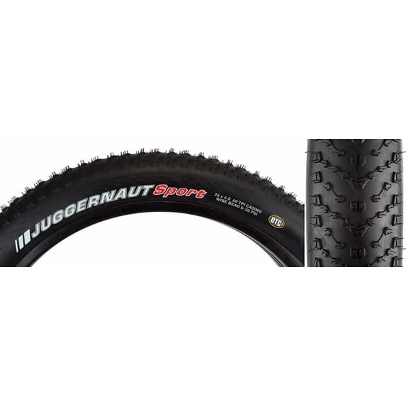 Kenda Tires Ken Juggernaut Sport 26X4.8 Bk/Bk Dtc Wire 30Psi