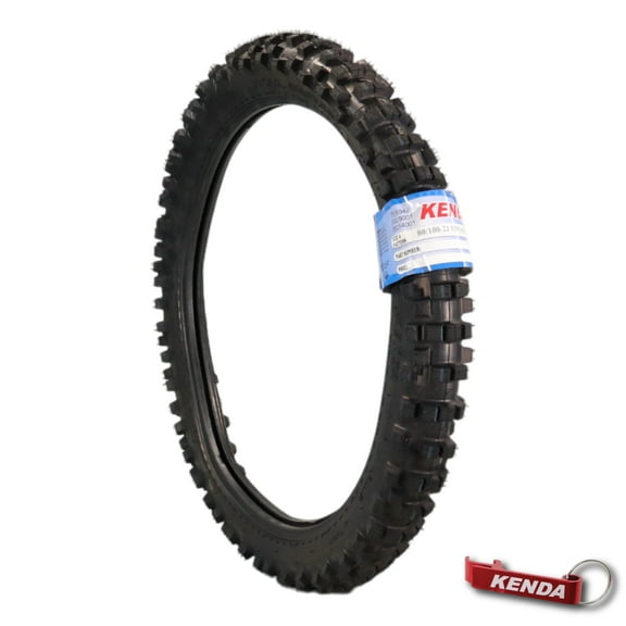 Kenda Trakmaster K760 80/100-21 Front Tire for Motorcycles, Dirt Bikes, and City Bikes - Durable Off-Road & Street Performance with Keychain 80x100x21