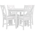 thumbnail image 1 of Kendal 5 Piece Dining Set, White, Round, 1 of 11