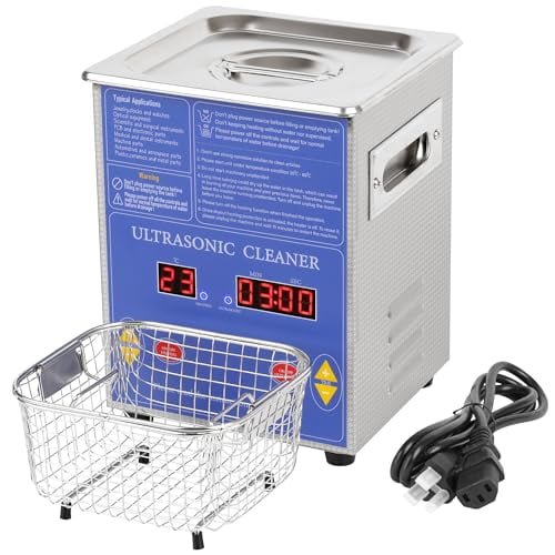 Kendal Commercial Grade 120watts 2L Ultrasonic Cleaner 40kHz with Digital Timer&Heater Cleaning Machine, for Watch Instruments Industrial Parts Excellent Cleaner Solution