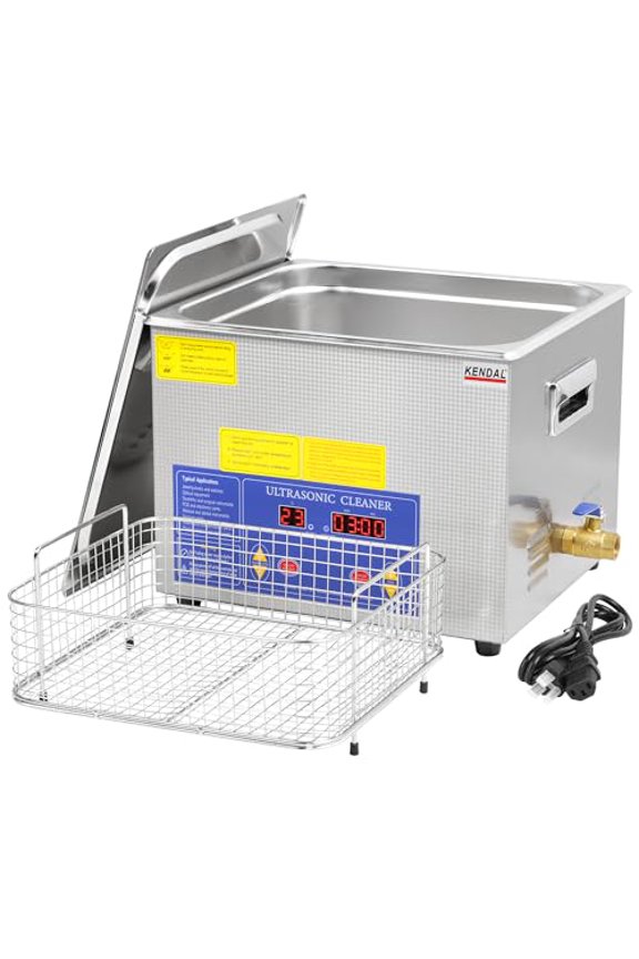 Commercial Grade 360watts 12L Ultrasonic Cleaner 40kHz with Digital Timer&Heater Cleaning Machine, for Watch Instruments Industrial Parts Excellent Cleaner Solution