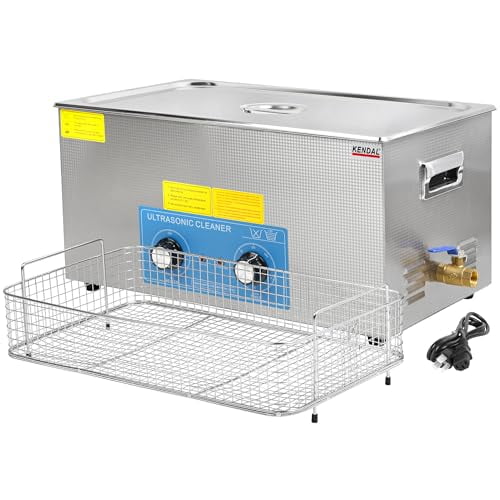 Kendal Commercial Grade 480watts 21L Ultrasonic Cleaner 40kHz with Knobs Timer&Heater Cleaning Machine, for Watch Instruments Industrial Parts Excellent Cleaner Solution