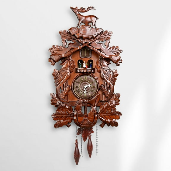 Kendal Cuckoo Clock Large Vintage Deer Handcrafted Wood Cuckoo Clock MX226C