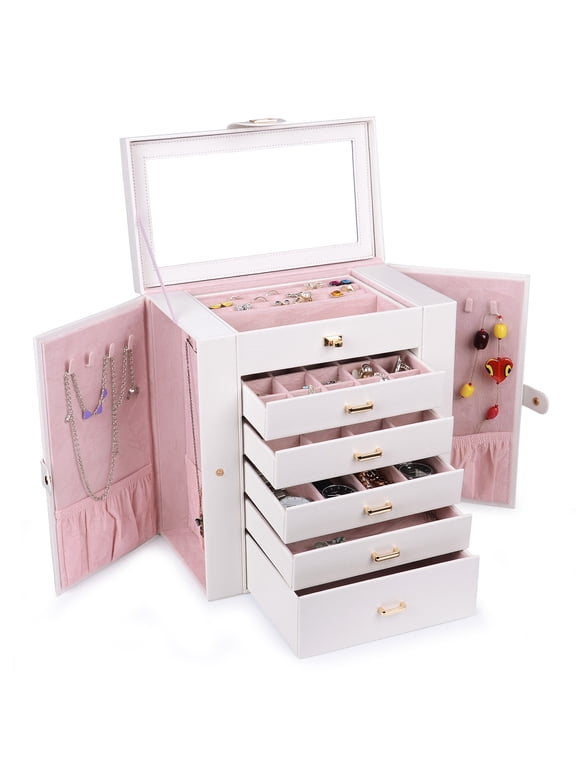 Huge Leather Jewelry Box / Case / Storage LJC-SHD5CM