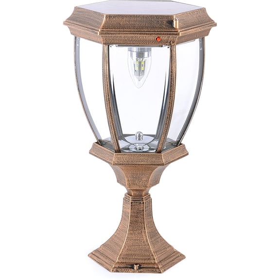 Kendal Large Outdoor Solar Powered LED Light Lamp (Bronze)