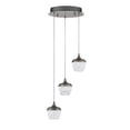 thumbnail image 1 of Kendal Lighting Arika 15-watt Integrated LED 3-light Pendant Pan Stainless Steel Finish, 1 of 3
