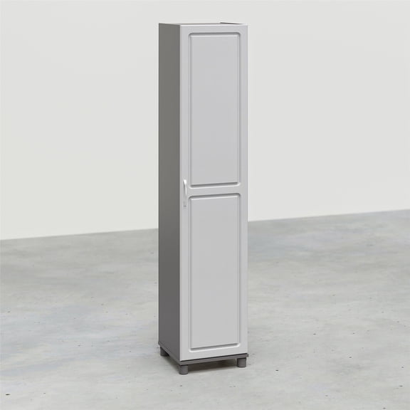 Kendall 16" Utility Storage Cabinet, Graphite Gray/Light Gray