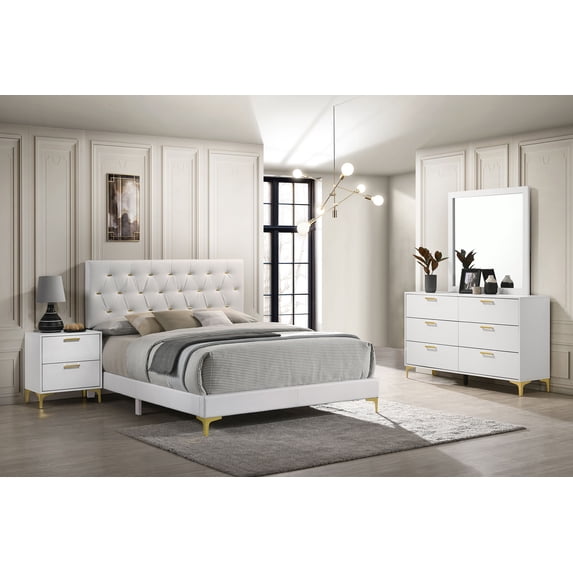 Coaster Kendall 4-Piece Eastern King Bedroom Set, White
