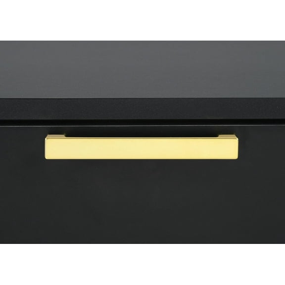 Kendall 4-piece Tufted Panel Queen Bedroom Set Black and Gold