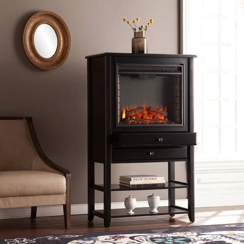 Kendall Corner Tower Electric Fireplace,  Black