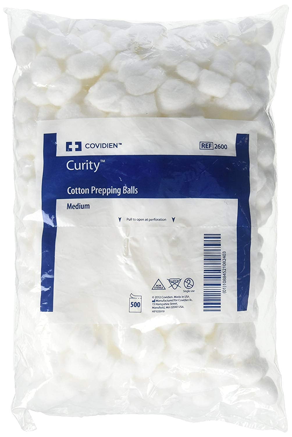 Kendall Cotton Ball 2600 Medium Pack of 500, White 