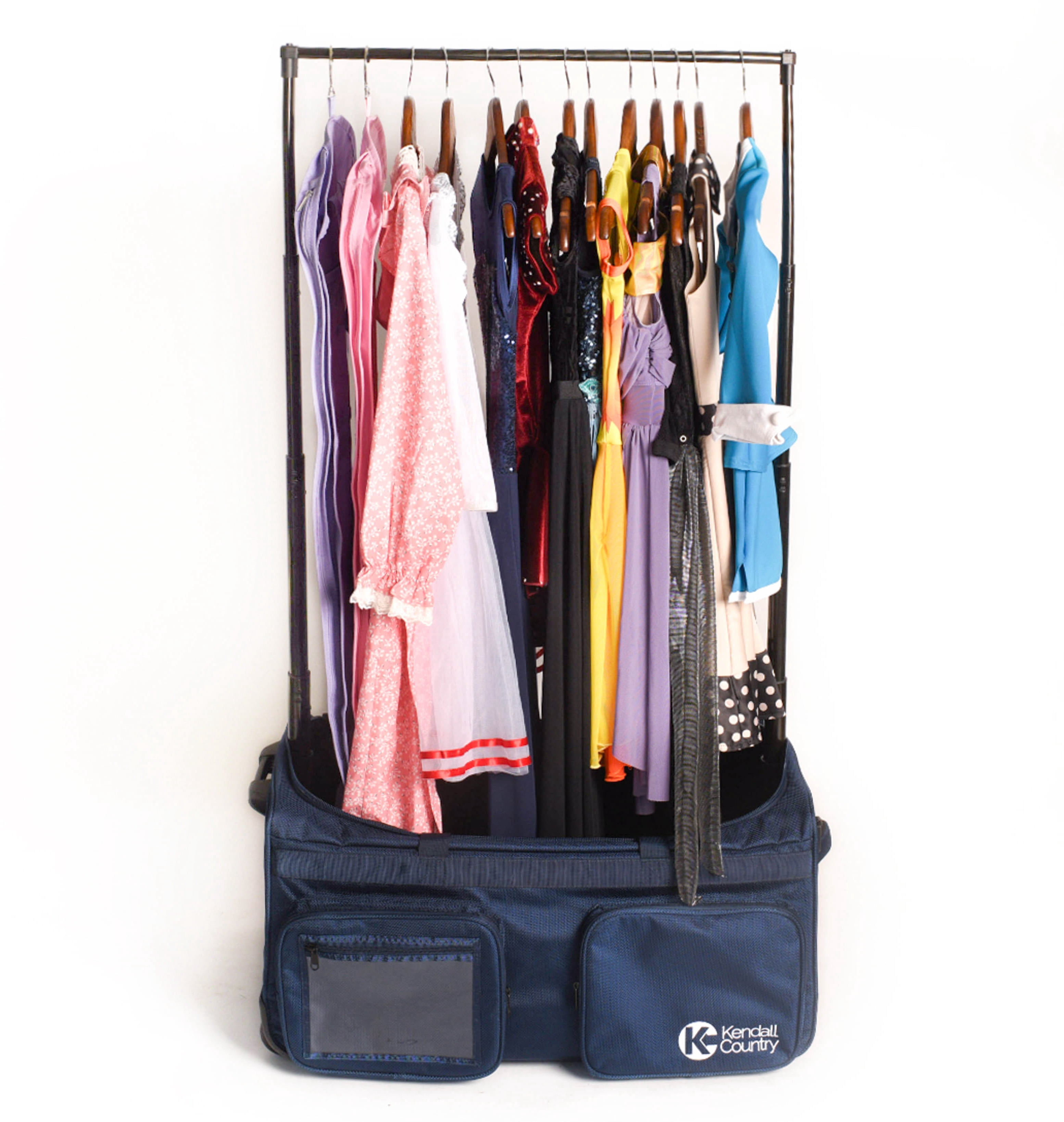 Kendall Country Dance Rolling Duffel with Garment Rack, Midnight Blue, Large, 28-inch