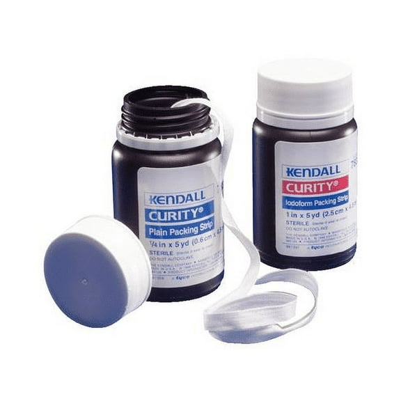 Kendall Healthcare 7831 Iodoform Packing Strips Sterile Cotton Gauze 1/4" 5 Yds