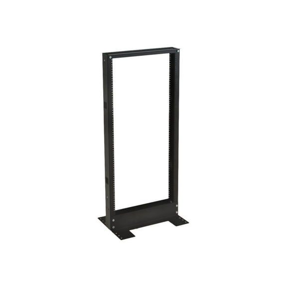 Kendall Howard 24U 2-Post Relay Rack - For LAN Switch, Patch Panel, UPS, Keyboard - 24U Rack Height x 19" Rack Width - Floor Standing - Black Powder Coat - Cold-rolled Steel (CRS) - 800 lb Maximu