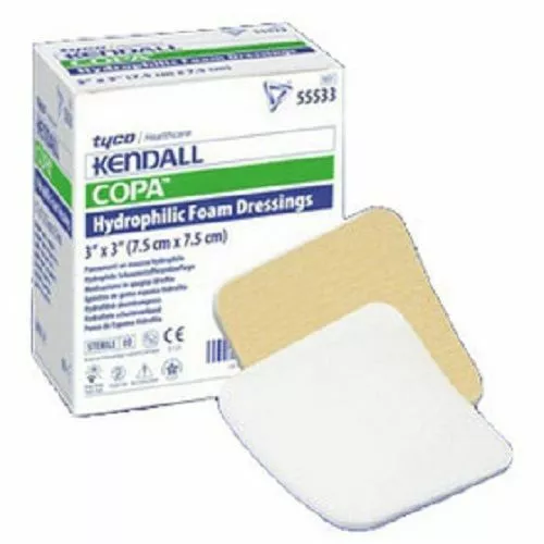 Kendall Hydrophilic Foam Dressing 4X4in Nonadhesive 55544 - 10 Pack