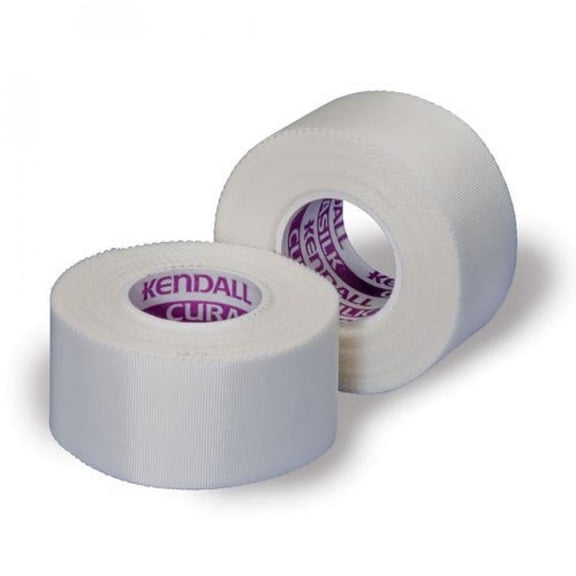 Kendall Hypoallergenic Medical Tape, Silk-Like Cloth, 1 Inch x 10 Yards, White, Non-sterile, 12 Count
