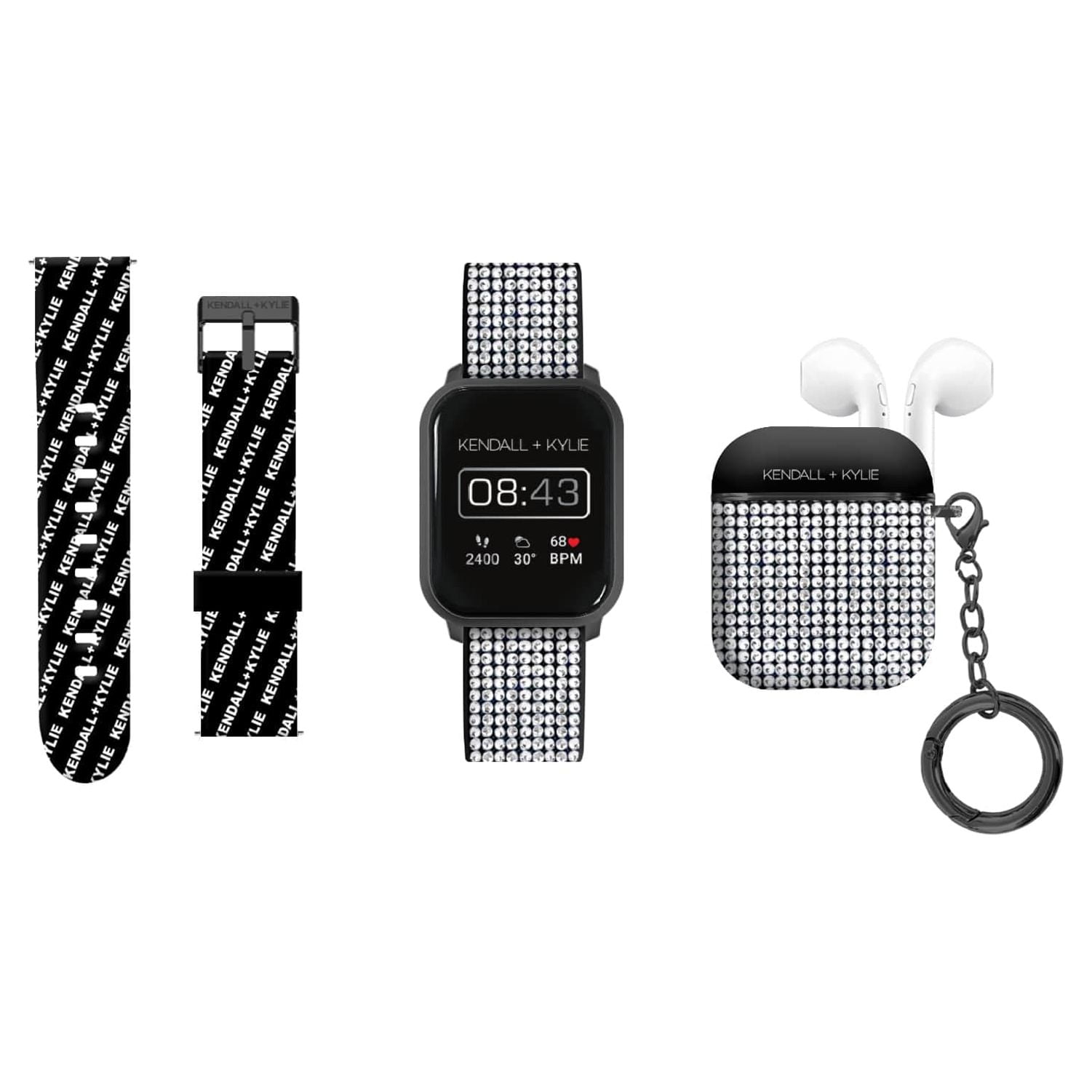 iTech Fusion 2 Unisex Black Smart Watch with Wireless Headphone  900348B-40-G02 