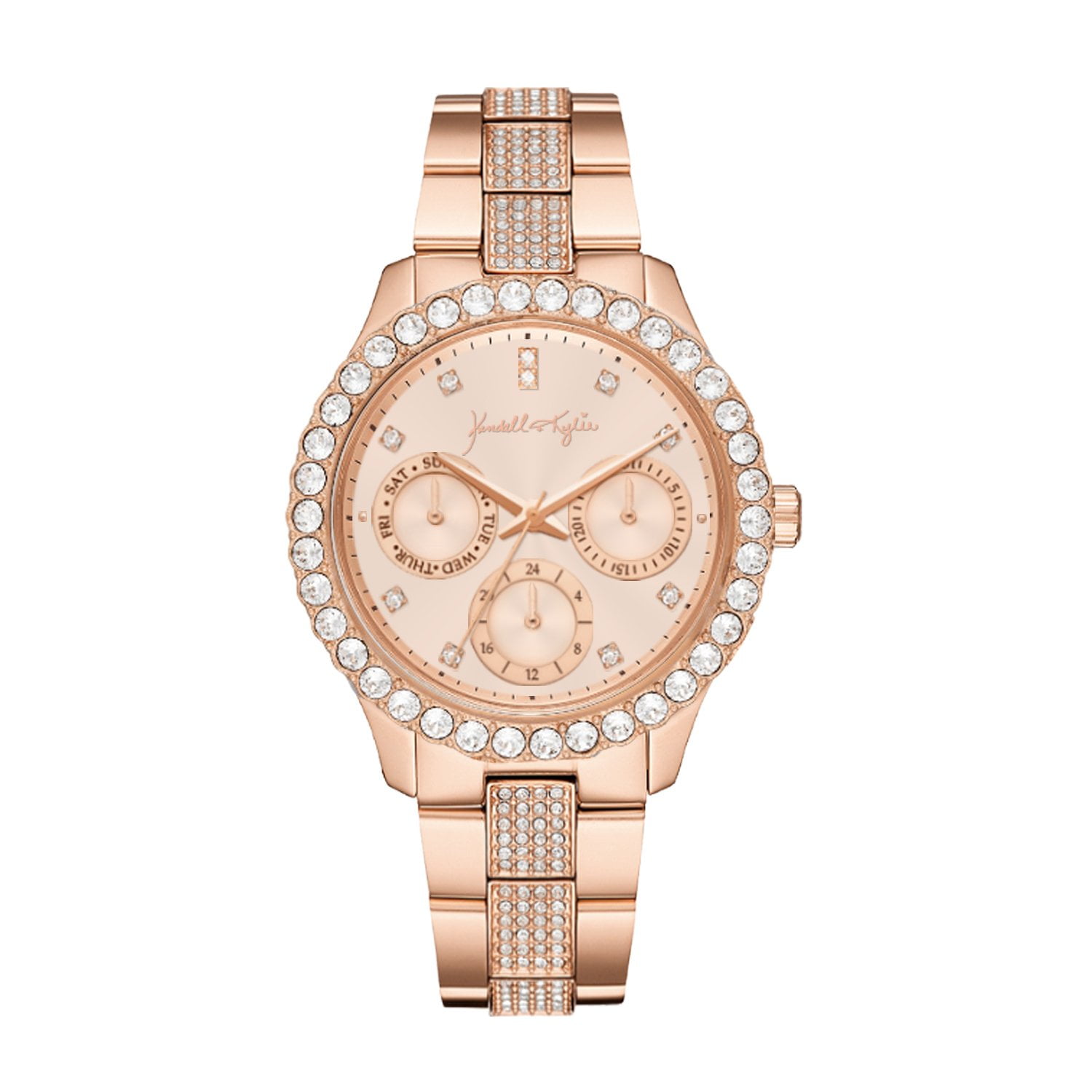 Kendall & kylie rhinestone watch KENDALL + KYLIE GOLDEN DIAL TORTOISE LINK BAND CRYSTAL  main image 3