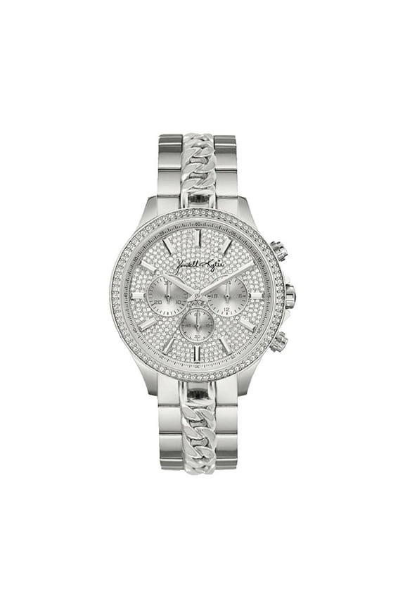 Ladies Silver Tone Metal Strap Analog Watch