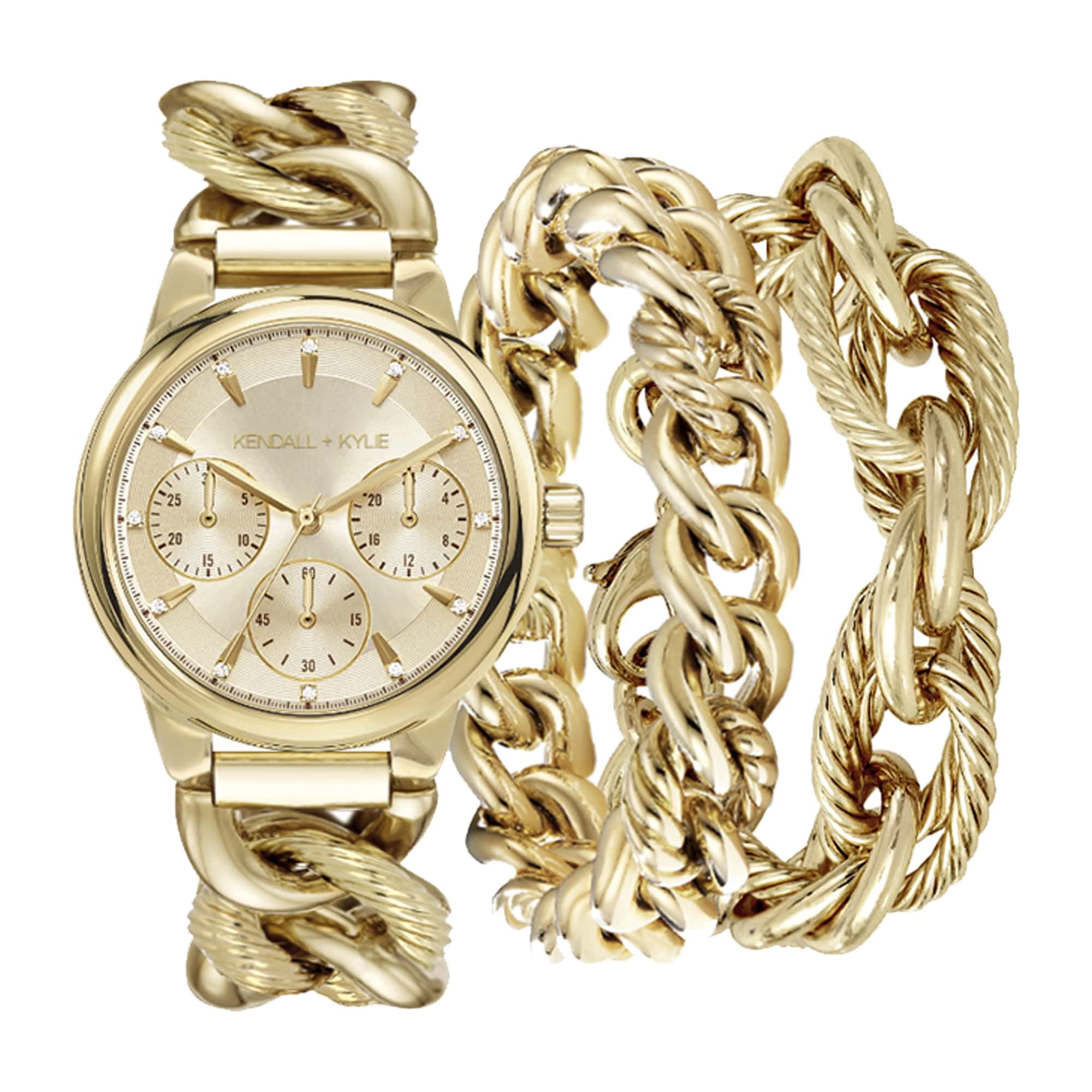 Kendall & Kylie Women’s Quartz Gold Tone Watch Bold Chunky Chain Bracelet Style Kendall Kylie Adult Ladies Quartz Movement Gold Ireland | Ubuy main image 4