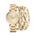 thumbnail image 1 of Kendall + Kylie Quartz Movement Gold Tone Metal Strap Analog Watch with Three Bracelets, 1 of 3