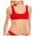 thumbnail image 1 of Kendall + Kylie RED Henley Bikini Swim Top, US X-Large, 1 of 4