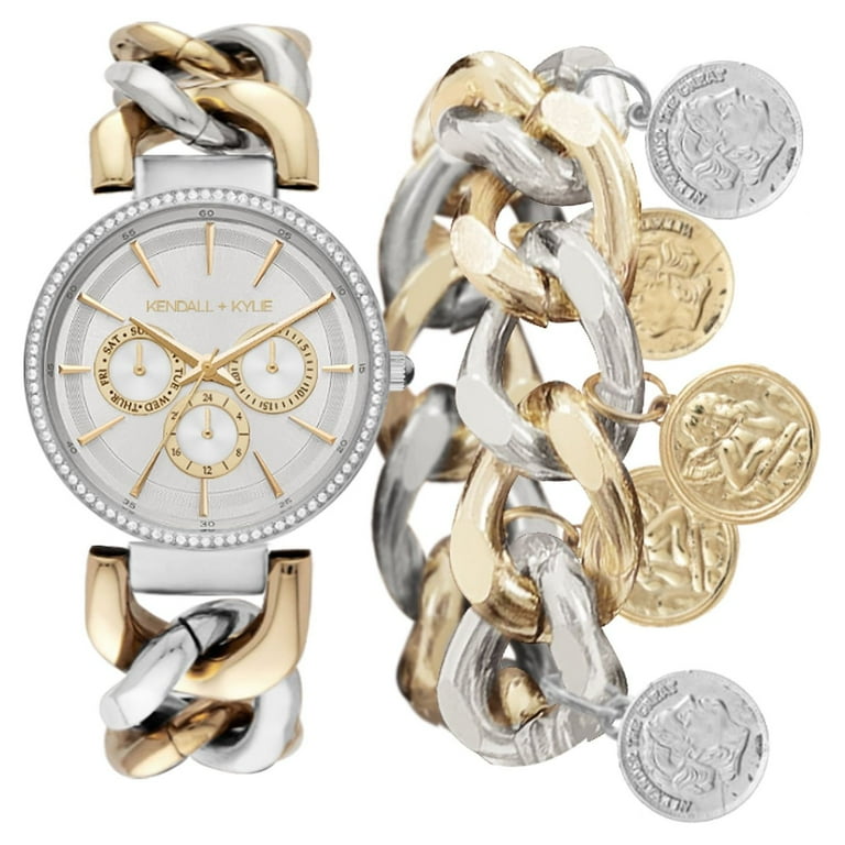 Gold chain clearance and watch set