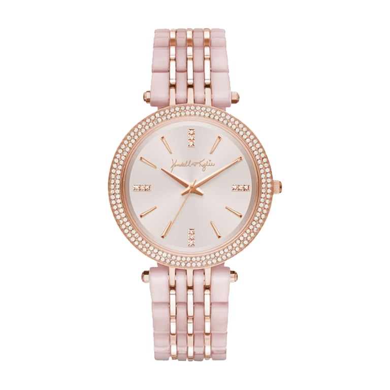 Kendall + Kylie Watch: Rose Gold Toned Tri-Link Band with 