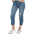 thumbnail image 1 of Kendall + Kylie Women's Distressed Cropped Jeans Blue Size 28, 1 of 3