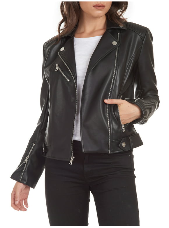 Kendall + Kylie Women's Faux Leather Moto Jacket
