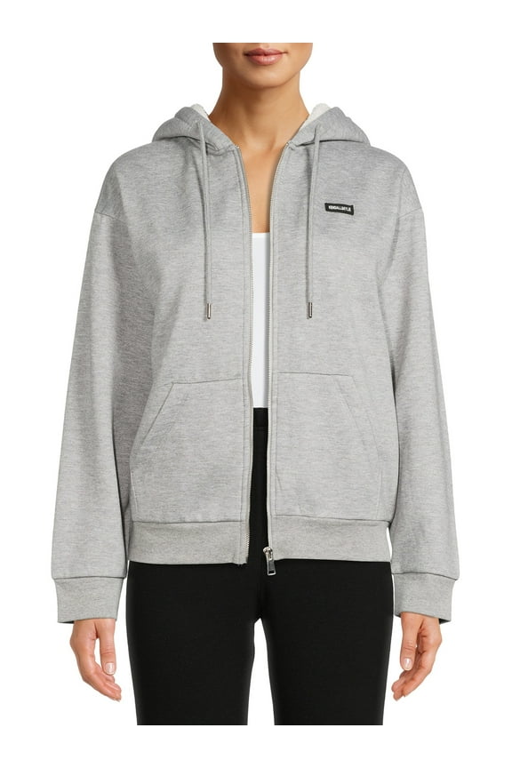 Women's Junior' Faux Sherpa-Lined Oversized Hoodie