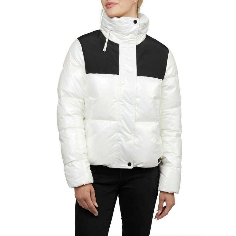 Kendall Kylie Women s Topeka Colorblock Puffer Coat